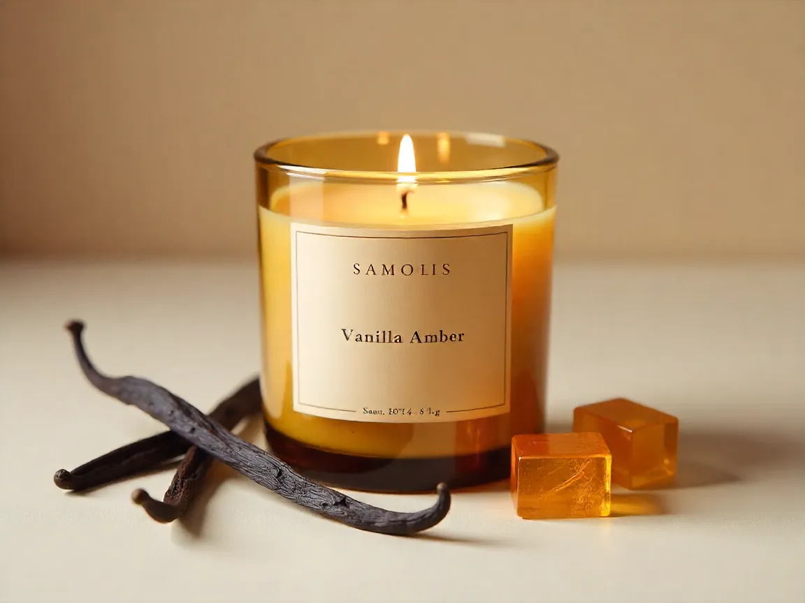 Vanilla Amber scented candle